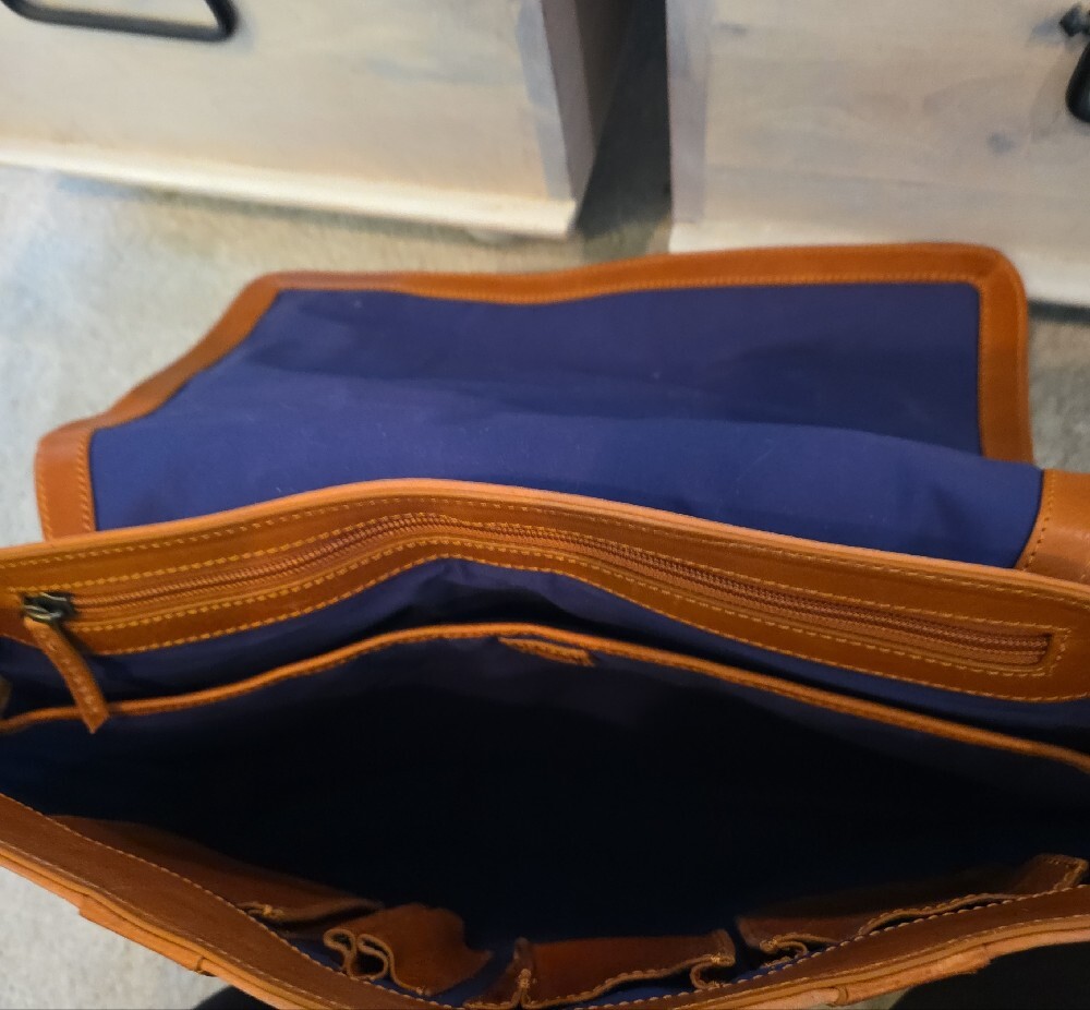 Dooney & Bourke Chestnut Brown Leather Work Tote - Picture 11 of 13